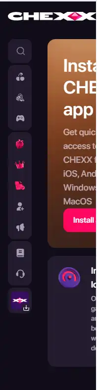 صفحة Install PWA الرسمية في CHEXX